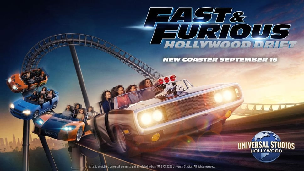 Fast & Furious: Hollywood Drift ride set to open September 16 at Universal Studios Hollywood