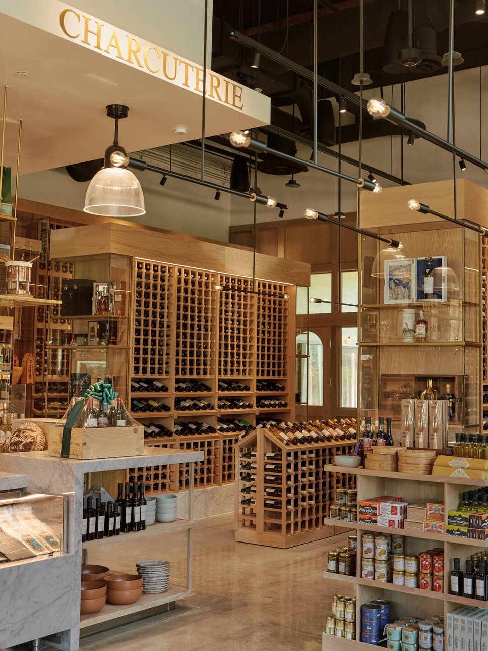 The retail floor and charcuterie counter Β· Wally's Wine & Spirits
