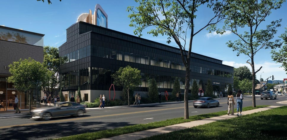 West Hollywood approves Robertson Row plan: four-building mixed-use complex, historic factory relocation, 98-ft digital billboard supporting image 4