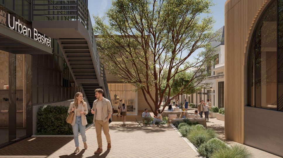 West Hollywood approves Robertson Row plan: four-building mixed-use complex, historic factory relocation, 98-ft digital billboard supporting image 8