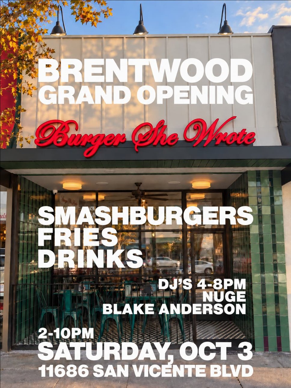 Burger She Wrote opens its largest Brentwood spot, serving wagyu smashburgers on King’s Hawaiian buns