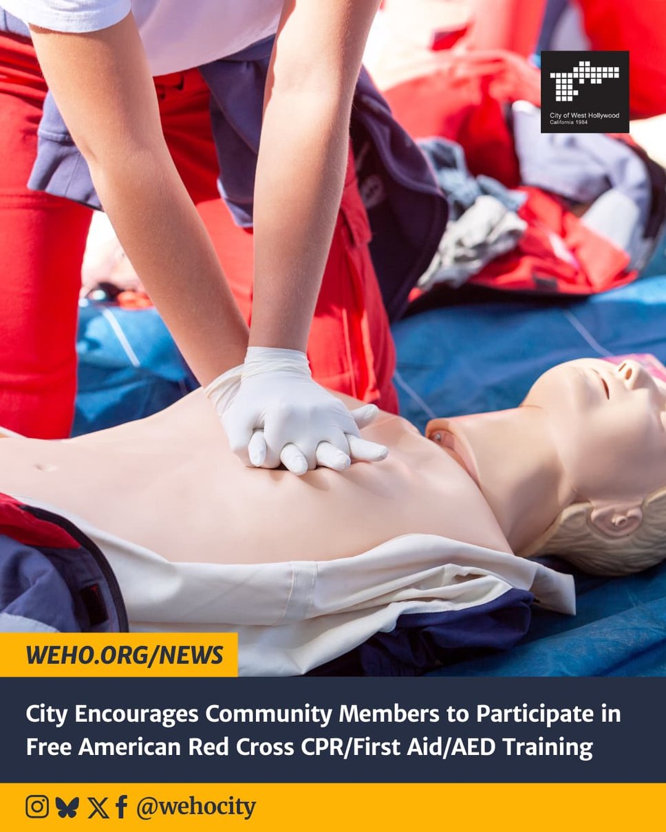 West Hollywood Offers Free CPR, First Aid, AED Certification Training on Oct. 10