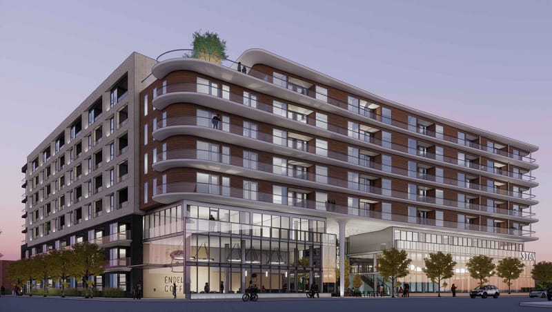 Rendering of proposed 401-unit apartment building at 1655 26th Street in Santa Monica