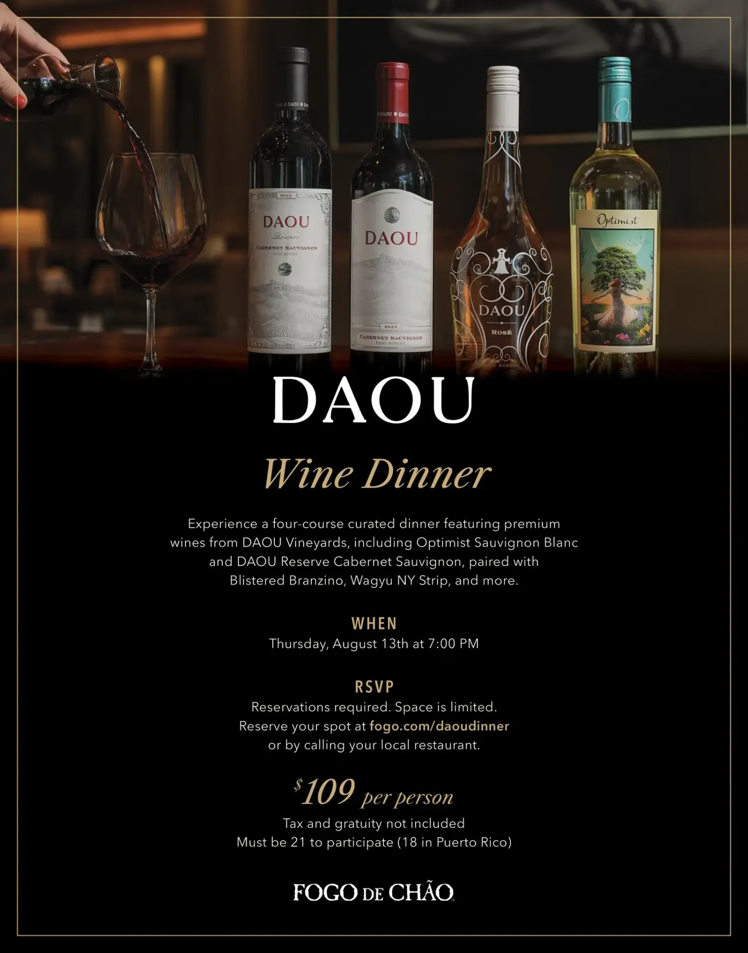 DAOU Wine Dinner at Fogo de Chão