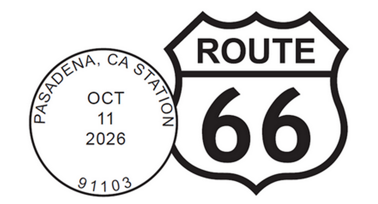 Route 66 Forever stamp artwork.