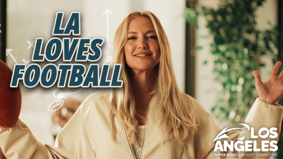 Kate Hudson in the LA Loves Football campaign.