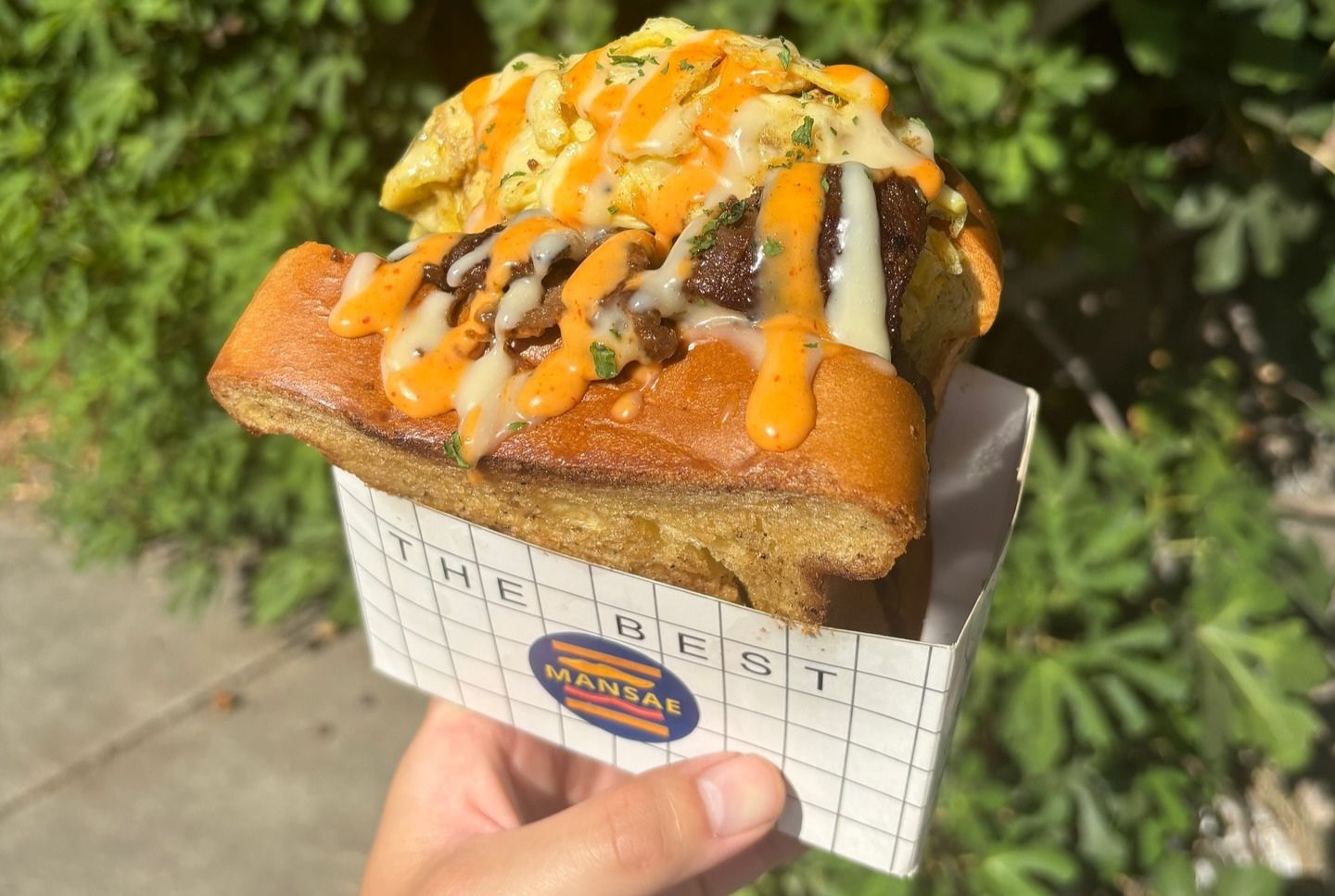 A Korean-style sandwich from Mansae.