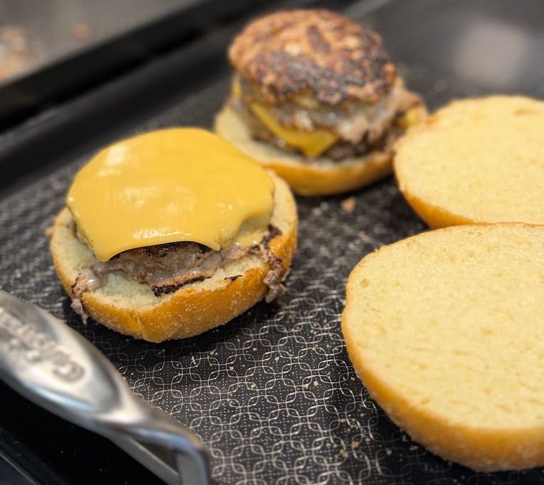 Matty’s Pan de Burger served on a pan de sal bun.