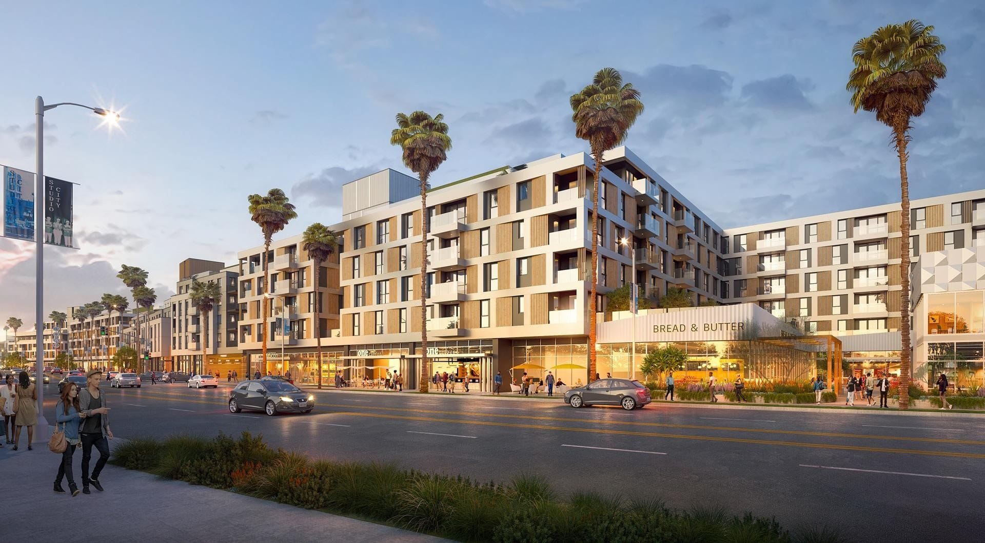 Architectural rendering of the Riverwalk development in Studio City.