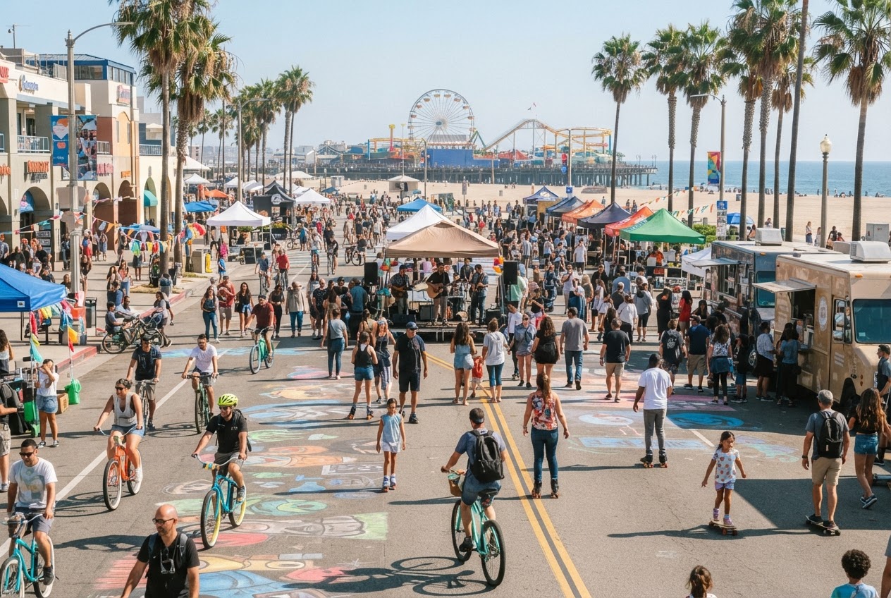 COAST Open Streets festival in Santa Monica.